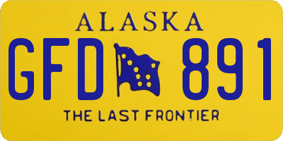 AK license plate GFD891