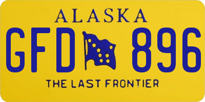 AK license plate GFD896