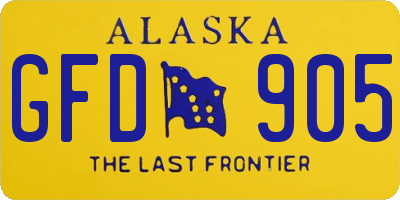 AK license plate GFD905