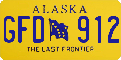 AK license plate GFD912