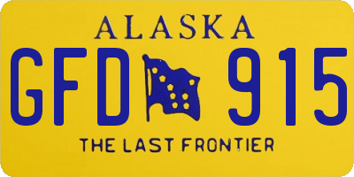AK license plate GFD915