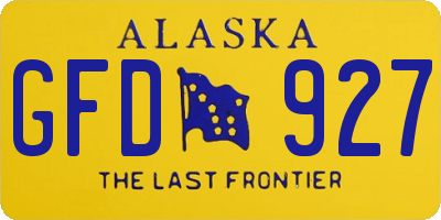 AK license plate GFD927