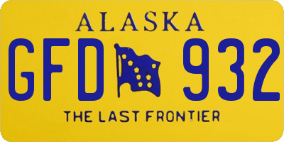 AK license plate GFD932