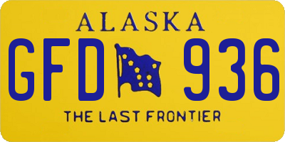AK license plate GFD936