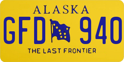 AK license plate GFD940