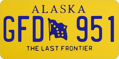 AK license plate GFD951
