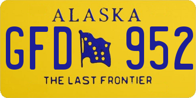 AK license plate GFD952