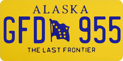 AK license plate GFD955