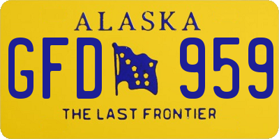 AK license plate GFD959