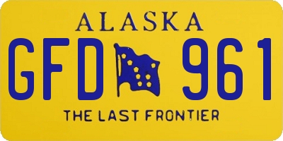 AK license plate GFD961