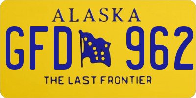 AK license plate GFD962