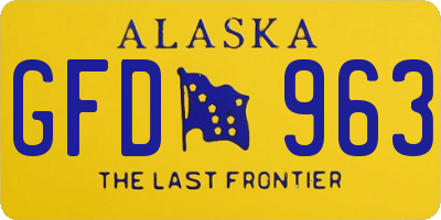AK license plate GFD963
