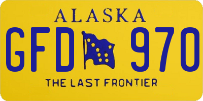 AK license plate GFD970