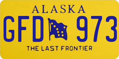 AK license plate GFD973