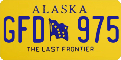 AK license plate GFD975