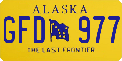 AK license plate GFD977
