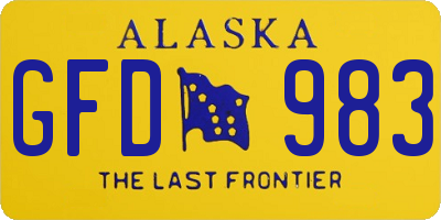 AK license plate GFD983
