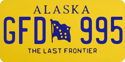 AK license plate GFD995