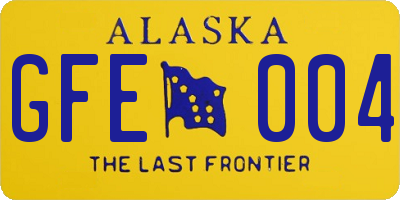 AK license plate GFE004