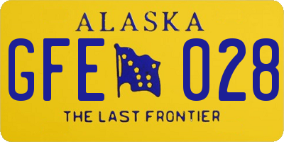 AK license plate GFE028