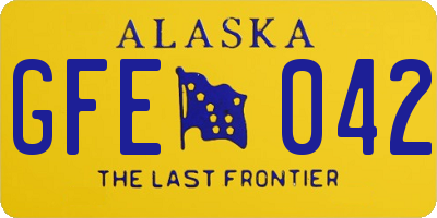 AK license plate GFE042