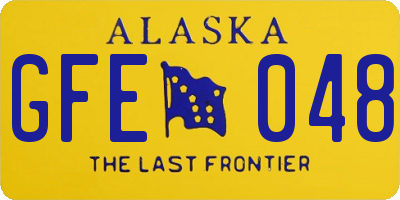AK license plate GFE048