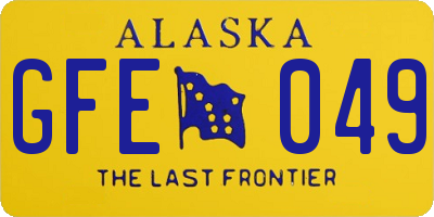 AK license plate GFE049