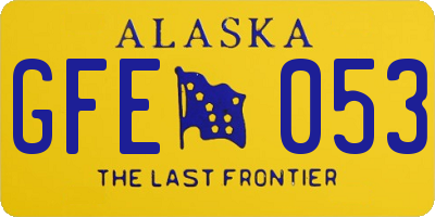 AK license plate GFE053