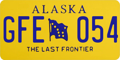 AK license plate GFE054