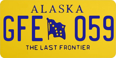 AK license plate GFE059