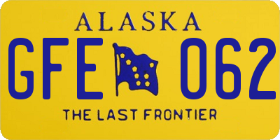 AK license plate GFE062