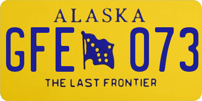 AK license plate GFE073