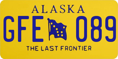 AK license plate GFE089