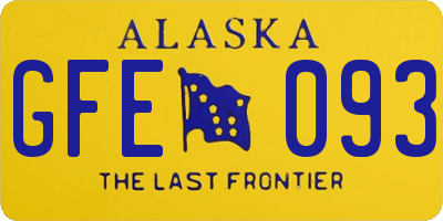 AK license plate GFE093