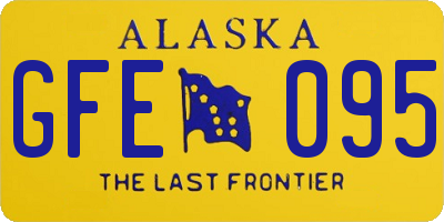 AK license plate GFE095