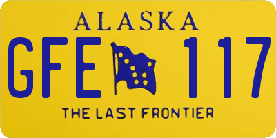 AK license plate GFE117