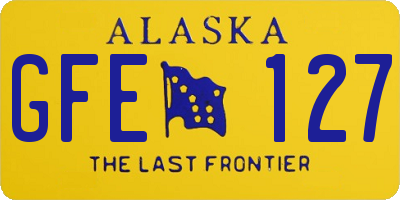 AK license plate GFE127