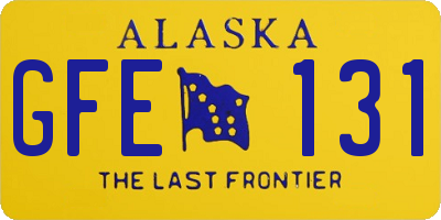 AK license plate GFE131