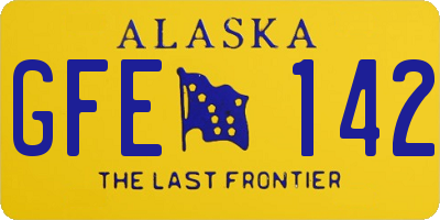 AK license plate GFE142