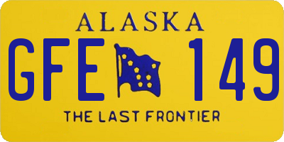 AK license plate GFE149