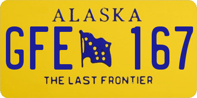 AK license plate GFE167