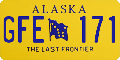 AK license plate GFE171