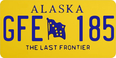 AK license plate GFE185