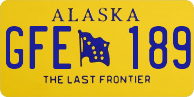 AK license plate GFE189