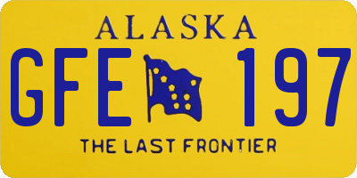 AK license plate GFE197