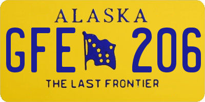AK license plate GFE206