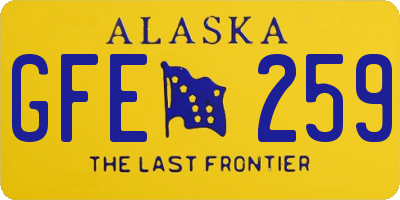 AK license plate GFE259