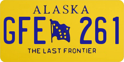 AK license plate GFE261