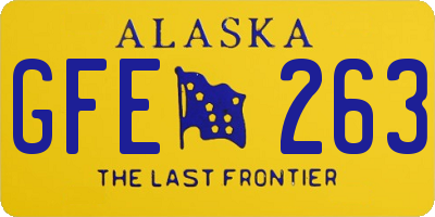 AK license plate GFE263