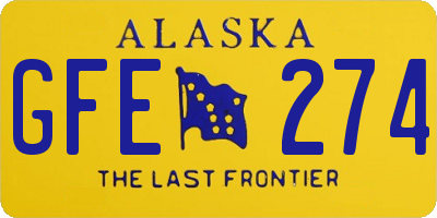 AK license plate GFE274